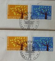 BW45) FDC, 389Ab + 390Ab, Abart kurzer Ast, 2 Briefe Kt. 300