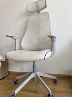 Bürostuhl weiss mit Kopfstütze ergonomisch guter Zustand