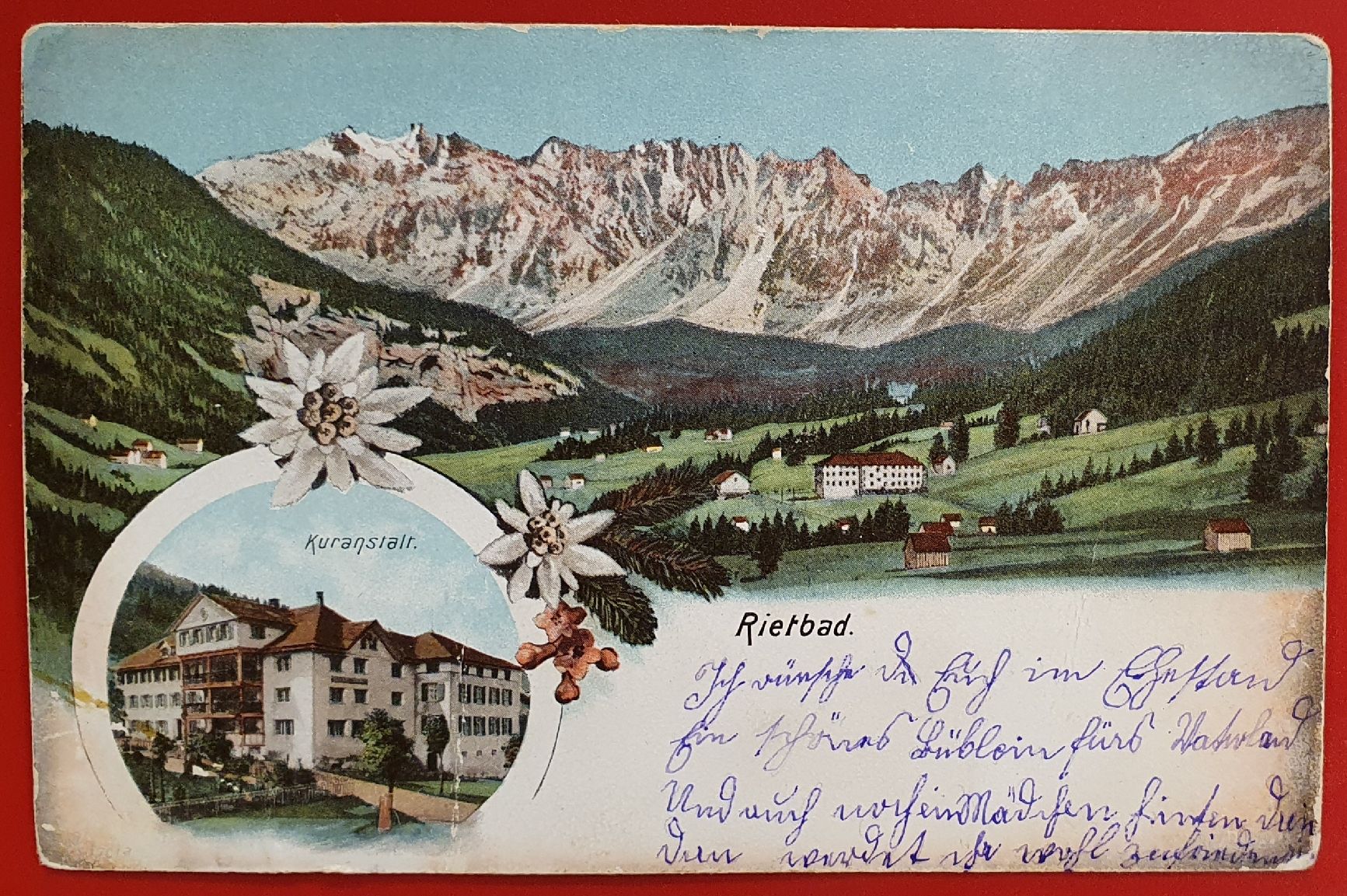 Cartoline postali: Rietbad - Kuranstalt – Usato da Kreuzlingen venduto da Rschweiz1