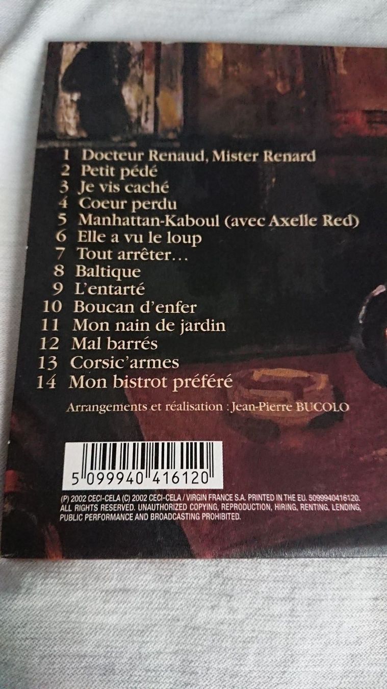 CD: Renaud / Boucan D'enfer. – Nuovo (secondo la descrizione) da Cortaillod venduto da signep 2
