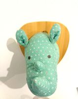 Cooler Wandschmuck fürs Kinderzimmer / Nashorn / Deko