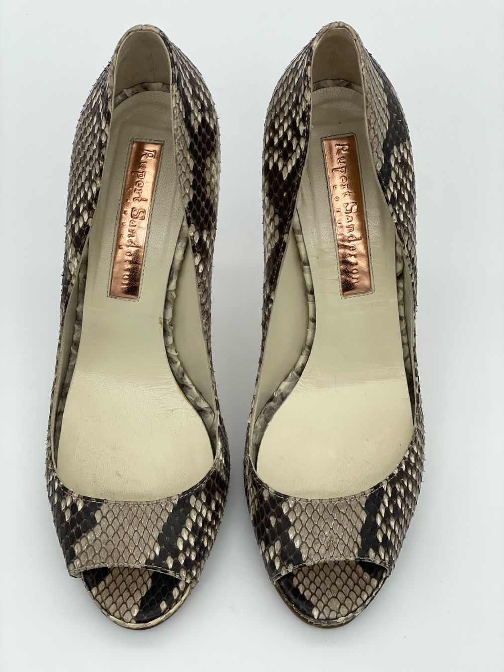 Damenschuhe: Rupert Sanderson Python Peep Toe Pump EU 38 Mehrfarbig – Gebraucht aus Zürich von shoe_shop 4