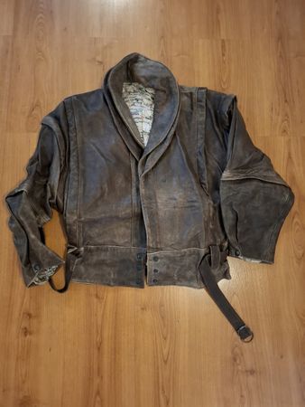 TrueVintage Lederjacke mit speziellem Innenfutter, Grösse M,