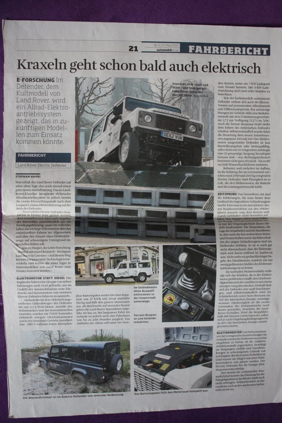 Libri: Fahrbericht Landrover Defender elektric – Usato da Bern venduto da micky031