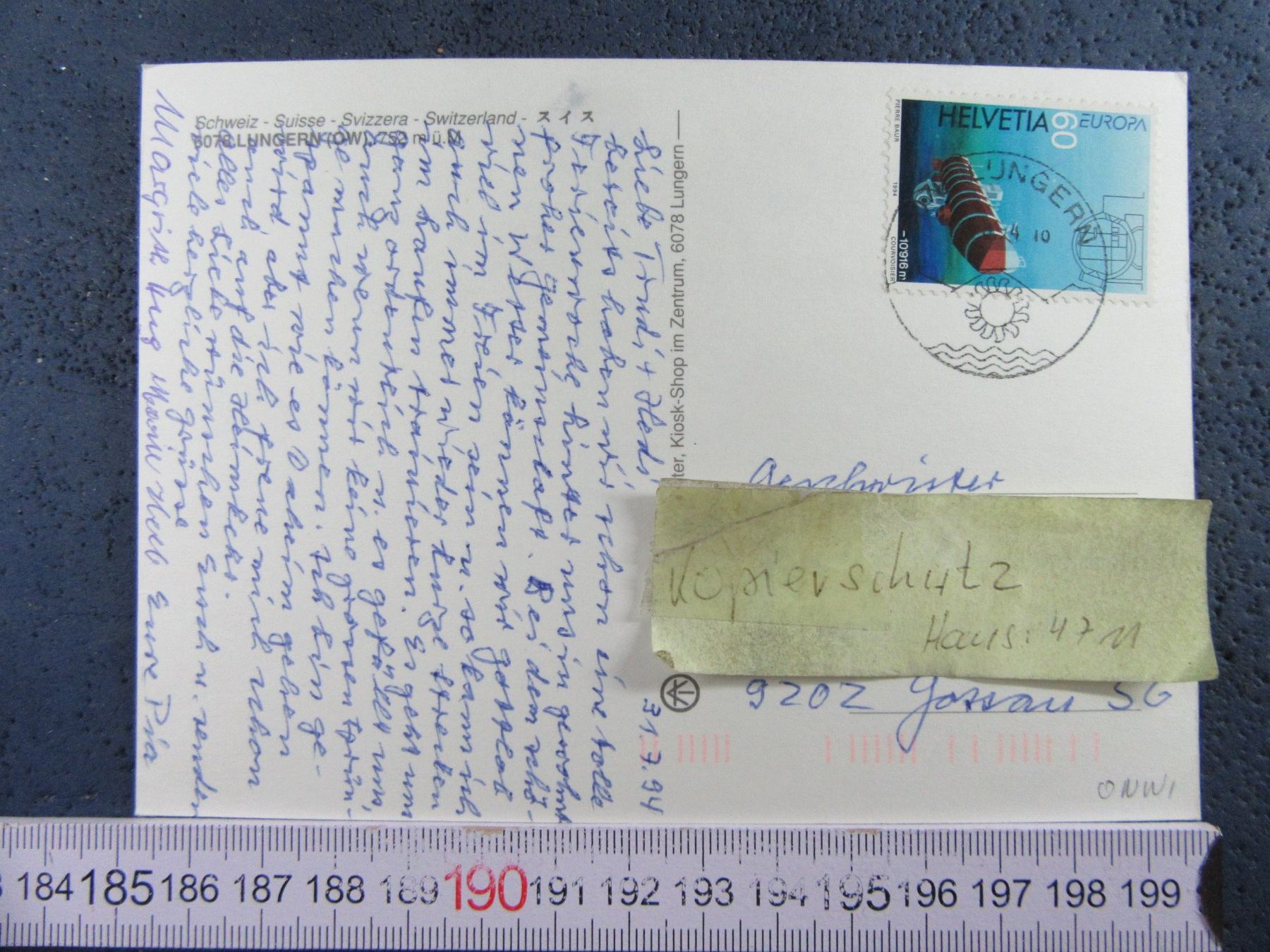 Cartoline postali: GRUSS AUS LUNGERN ONW AK – Usato da Ettingen venduto da Hausi4711 1