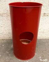 roter zylindrischer Schirmständer 70er