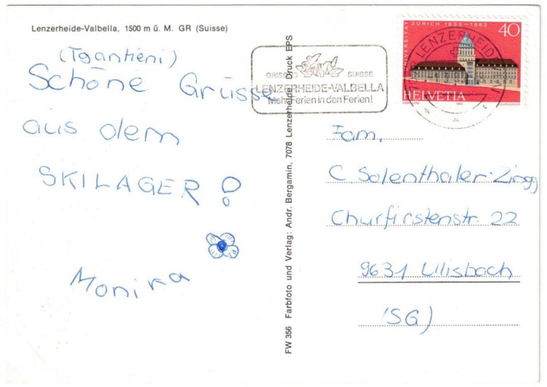 Cartoline postali: Lenzerheide - 4 Bild AK – Usato da Binningen venduto da Mountainrider 1