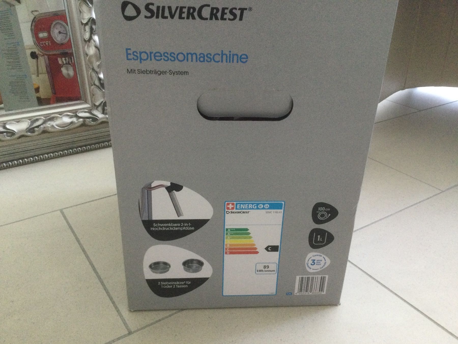 SilverCrest Macchine per caffè & Macchine per espresso: Silvercrest Espressomaschine rot mit Kolben – Nuovo (secondo la descrizione) da Zug venduto da ang_rxx5 6