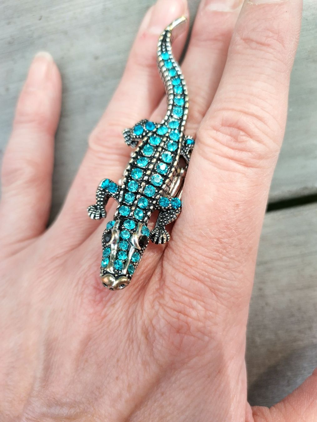 Anelli: Fingerring Krokodil – Nuovo (secondo la descrizione) da STEFFISBURG venduto da Sumerstorm