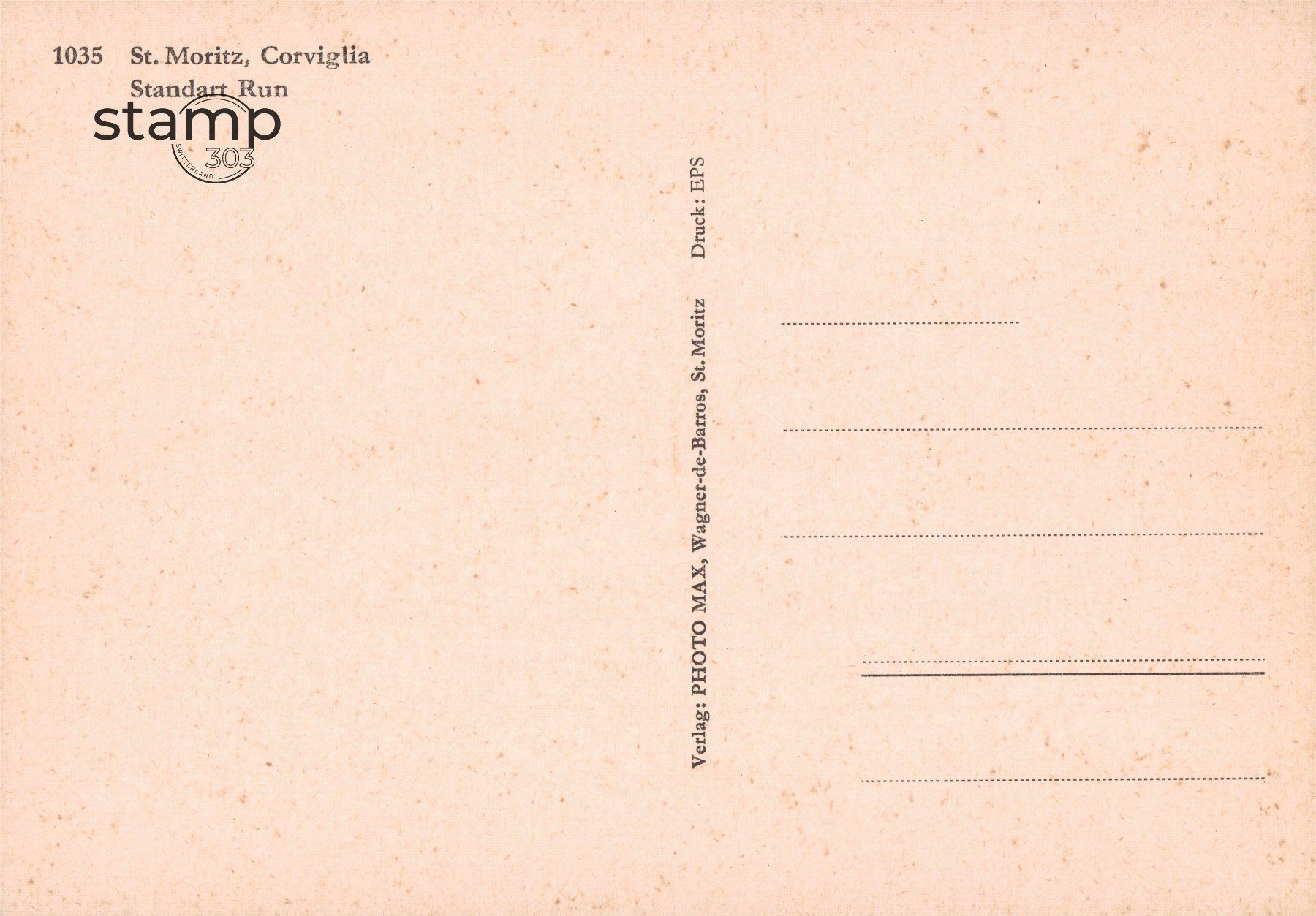 Cartoline postali: AK St. Moritz - Corviglia _ Standart Run – Usato da Eggersriet venduto da stamp303 1
