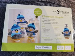 Filzstecker Pinguin zum selber Basteln