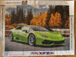 Diamant Painting Lamborghini FERTIG 
