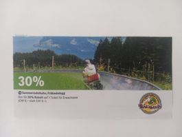 Sommerrodelbahn Fräkmüntegg 30% Rabatt Erwachsene