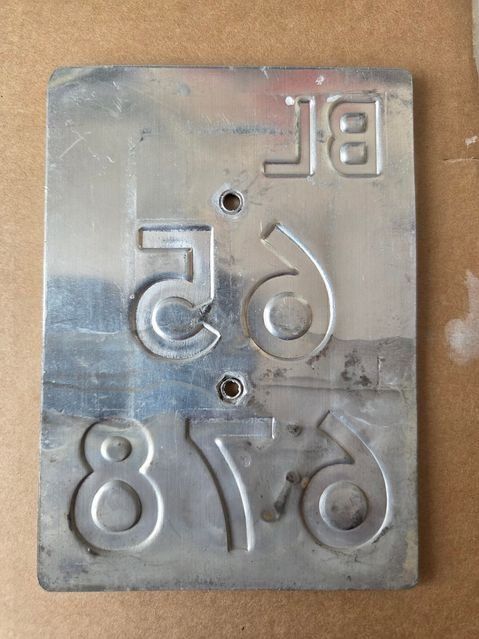 Sachs Insegne: Velonummer BL 2000 gelb Mofanummer Plaque Mofa – Usato da Schenkon venduto da Uhu007 1