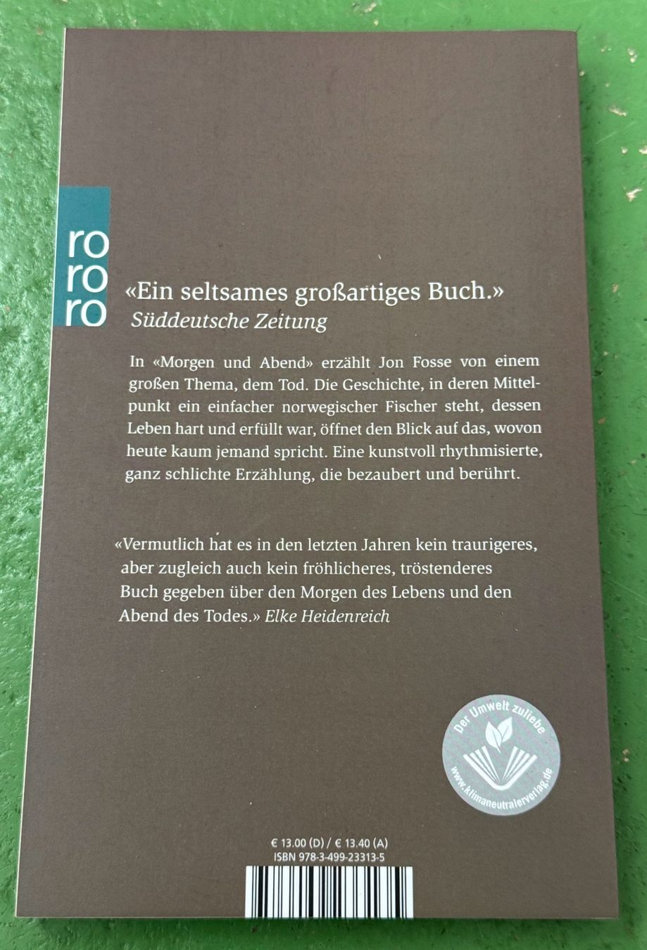Libri: Jon Fosse: Morgen und Abend – Usato da Basel venduto da Ostschweiz06 3