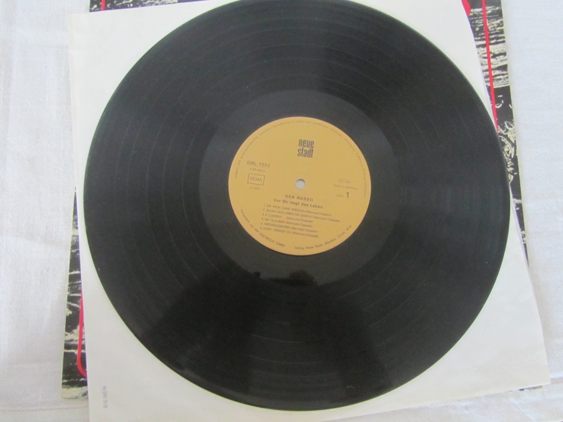 Schallplatten: Gen Rosso:  Vor Dir liegt das Leben – Gebraucht aus Seengen von mikelele 1