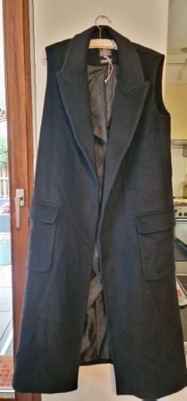 Manor Woman - Edle, schwarze Wollweste, Gr. 34 - Herbstlook!