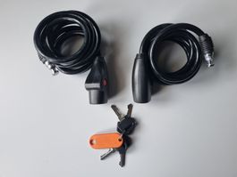 2 antivol, cadenas de vélo robuste avec clés