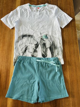 Sommerpyjama Mädchen Tchibo, nie getragen, Gr. 146-152
