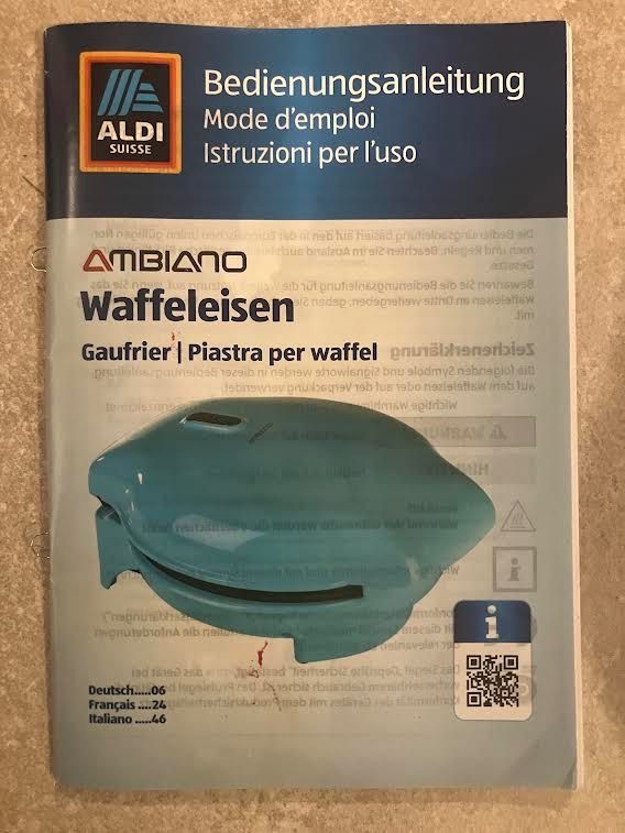 Ambiano Küchengeräte: Gaufrier – Neu und originalverpackt aus Froideville von Pascas 4