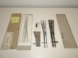 2 Ferro Suisse Schienen Gleis Weichen Bausatz HO 87 014