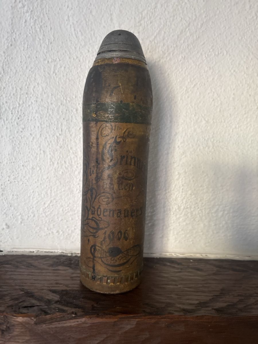 Tiro con l'arco: Verzierte Kanonenpatrone von 1906 – Usato da Goldach venduto da Richie88