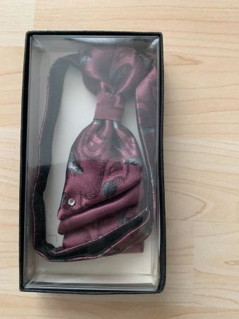 Kurze Krawatte Plastron (2), neuwertig in OVP