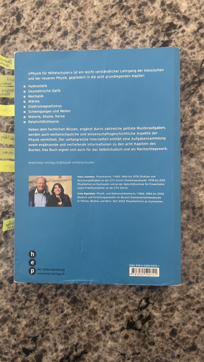 Libri: Physik für Mittelschulen – Usato da Oberweningen venduto da cla_6gnl 1