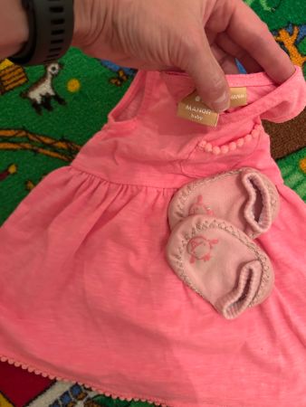 Manor Baby Kleid rosa Grösse 68/6m 2-teilig