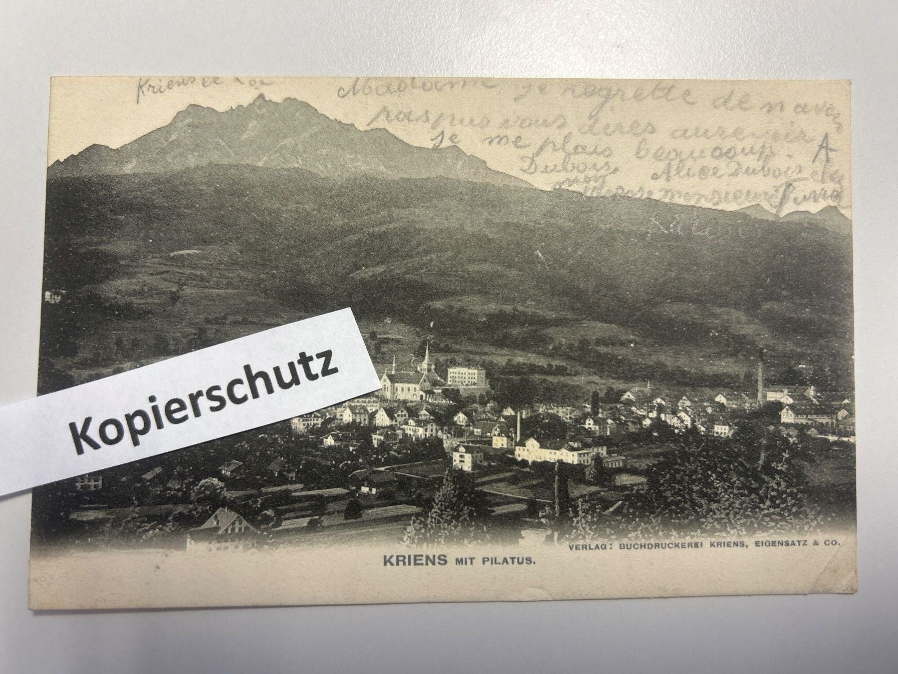 Cartoline postali: Kriens LU Dorf Ansichtskarte gelaufen 1913 – Usato da kriens venduto da bst999