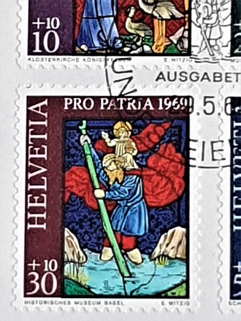 Tutti i francobolli: (81) Pro Patria Glasgemälde der sakraten – Usato da Schwarzhäusern venduto da Inot3 3