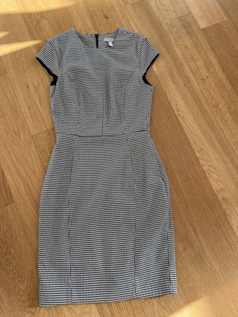 H&M Kleid, Mini-Kleid, Houndstooth-Muster, Grösse 34, neu