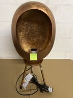 Stehlampe oval Messing Optik mit Lampenfuss H. 54cm
