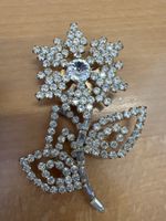 Glitzernde Vintage Brosche, Modeschmuck im Blumen Design ✨ (