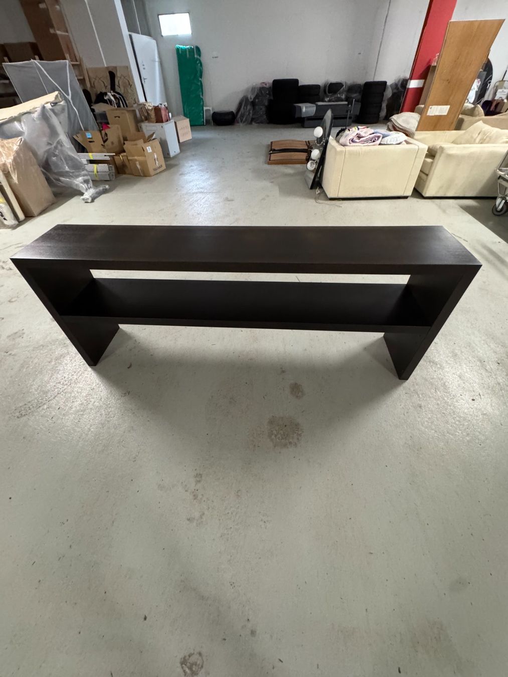 Tables: Large Dark Brown Console Table with Shelf – D'occasion à Oeschseite par -Luxury-On-Line- 6