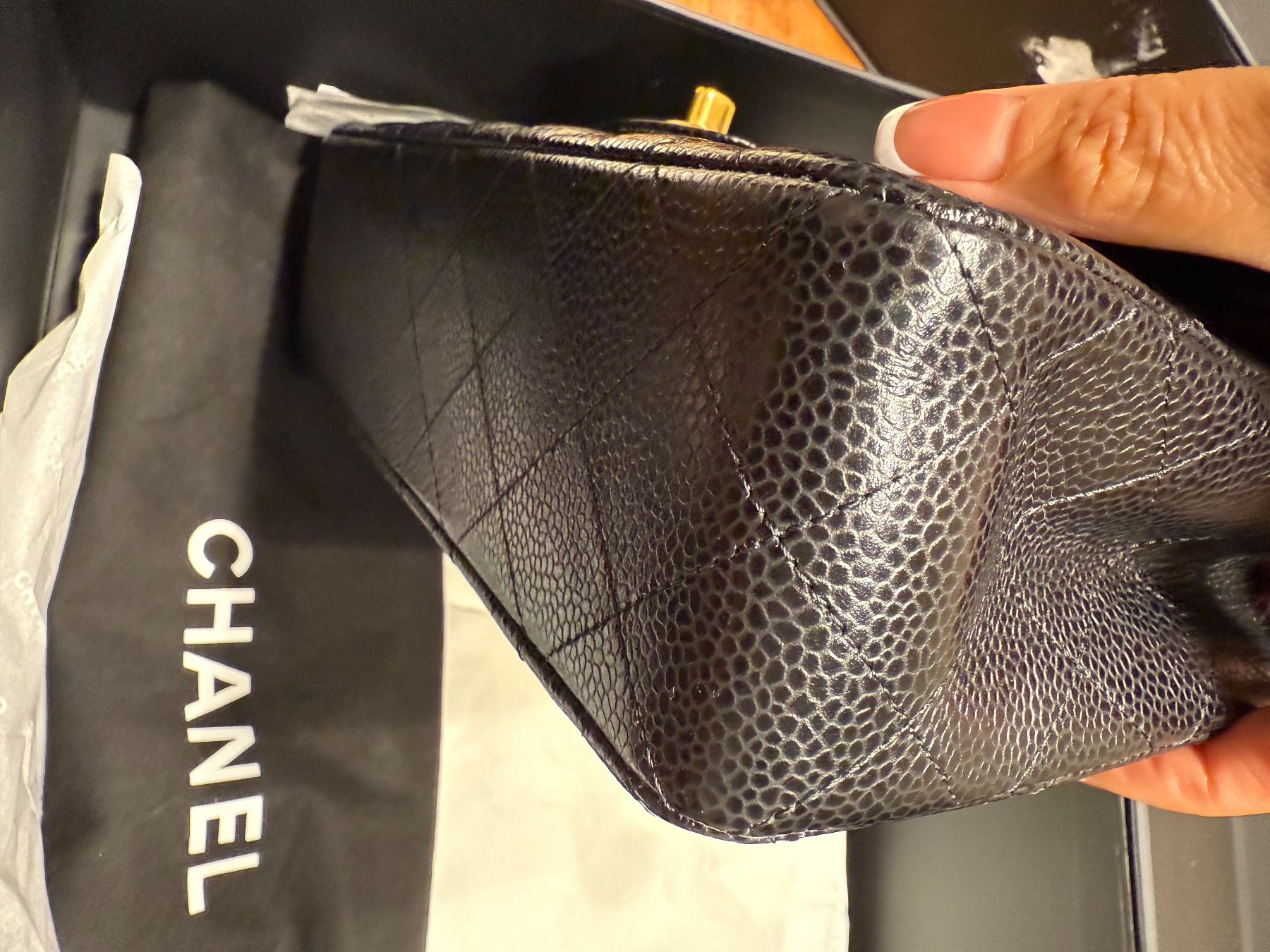Chanel Sacs femmes: Sac Chanel taille s cuir caviar – D'occasion à Chêne-Bourg par luy_hk5b 5