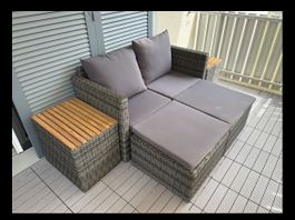 Lounge / Gartensofa Rattan Balkonset