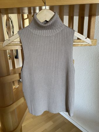Haut à col roulé sans manches Pimkie beige taille S.