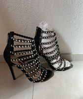 NEUE Sandalette schwarz-silber Gr. 36 - 241002