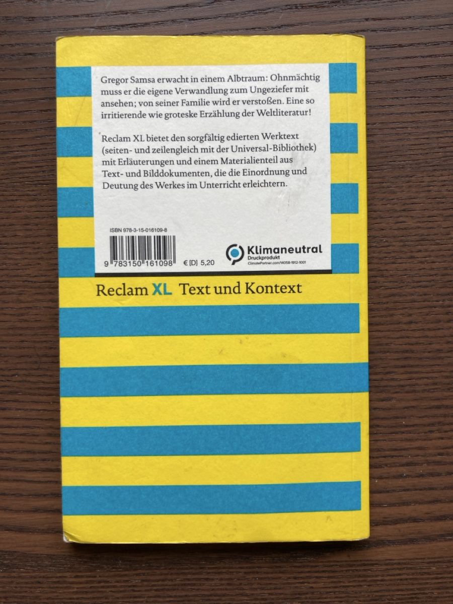 Libri: Die Verwandlung – Usato da Basel venduto da mer_yx9k 1