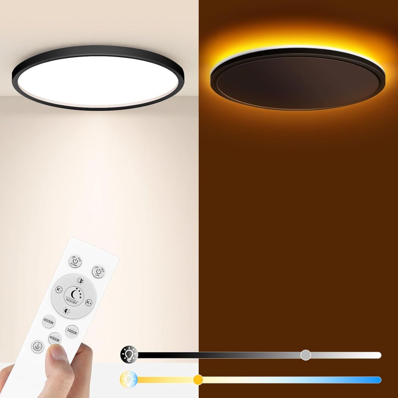 Lampadari & plafoniere: LED Deckenleuchte 24W Dimmbar Fernbedienung Rund – Nuovo e nell'imballaggio originale da Schaffhausen venduto da her_zt65 6