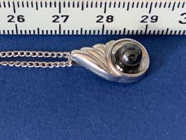 Silberkette mit hämathit anhänger