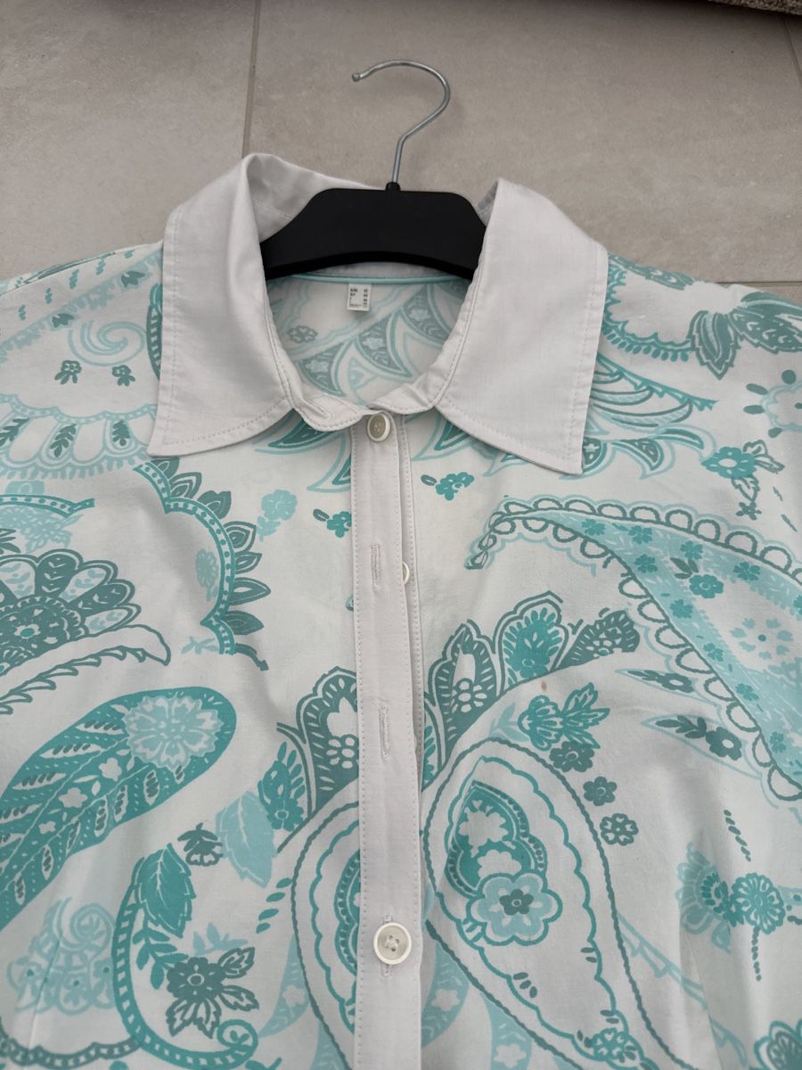 Camicette: Damen Bluse weiss / grün – Usato da Zug venduto da Hehe 2