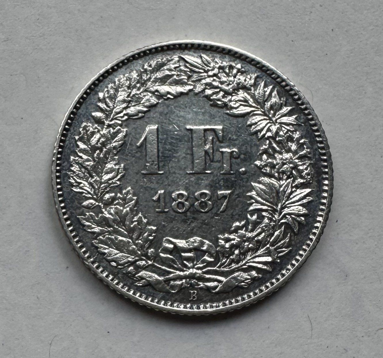 Tutti le monete: 1887 1 Franken -unz – Usato da Kirchberg SG venduto da Helveticus00