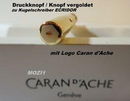 Knopf Druckknopf * vergoldet * zu ECRIDOR Kugelschreiber CDA