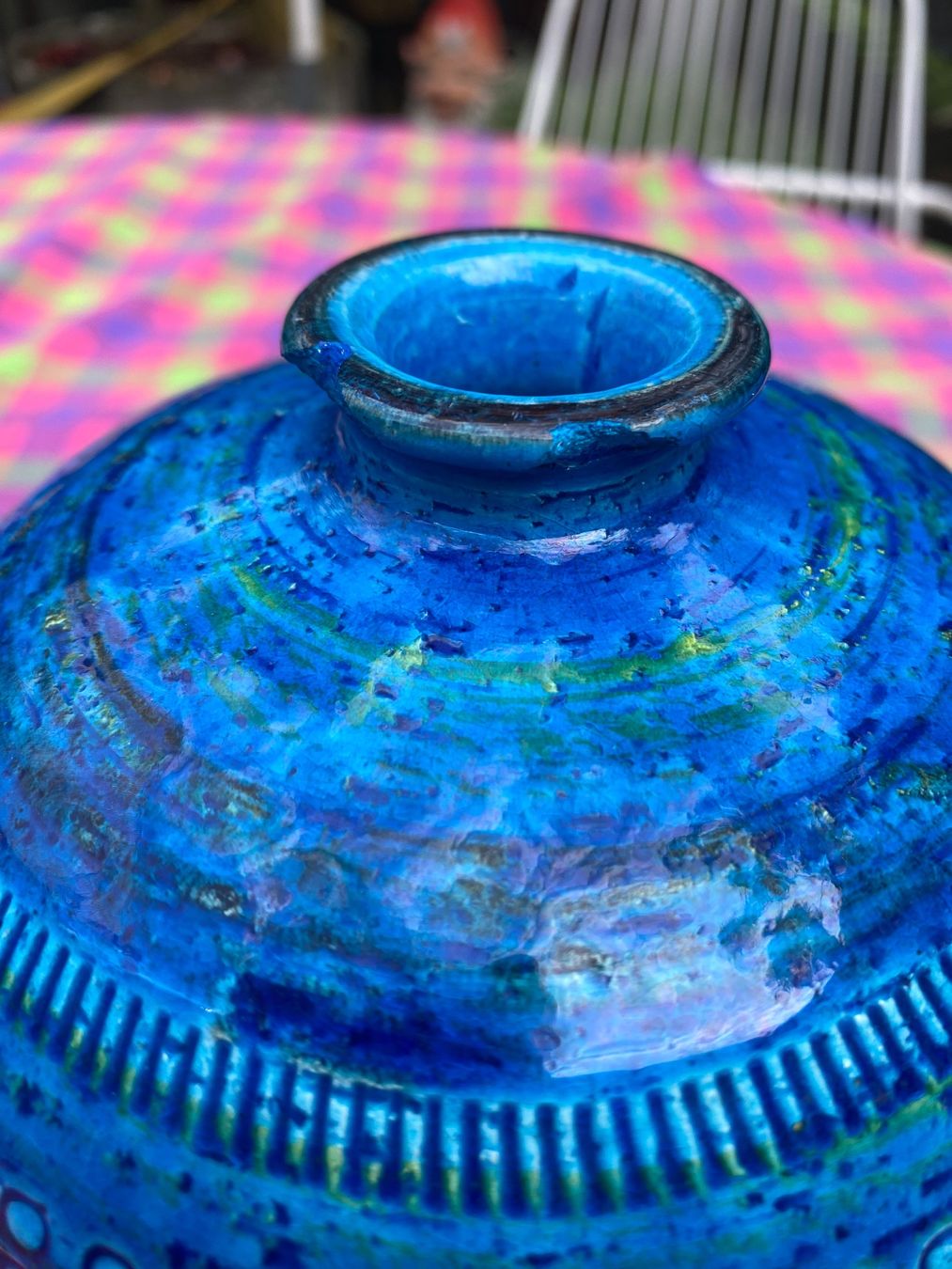 Vasi & Recipienti: Blaue Keramikvase 60er Italien – Usato da solothurn venduto da soko75 3