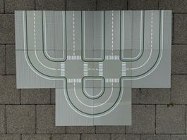 Lego 10 Grundplatten / Strassenplatten, 1980er Jahre