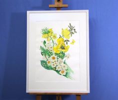 Reto Käslin (1955), Aquarell des bekannten Blumen Malers