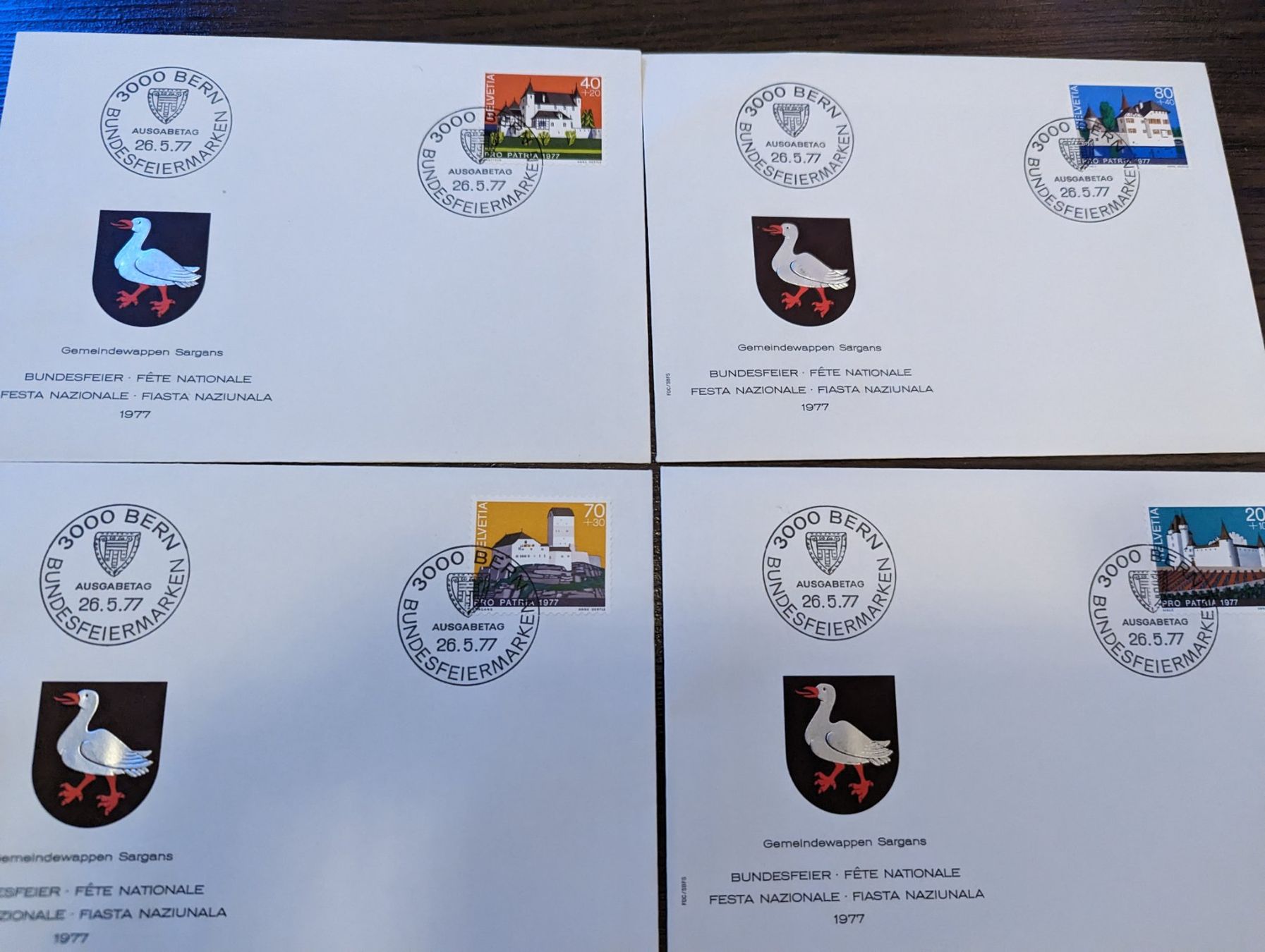 Alle Briefmarken: Lot 9 Budesfeiermarken 76-77-82 – Gebraucht aus Baden von swiss-alps 2
