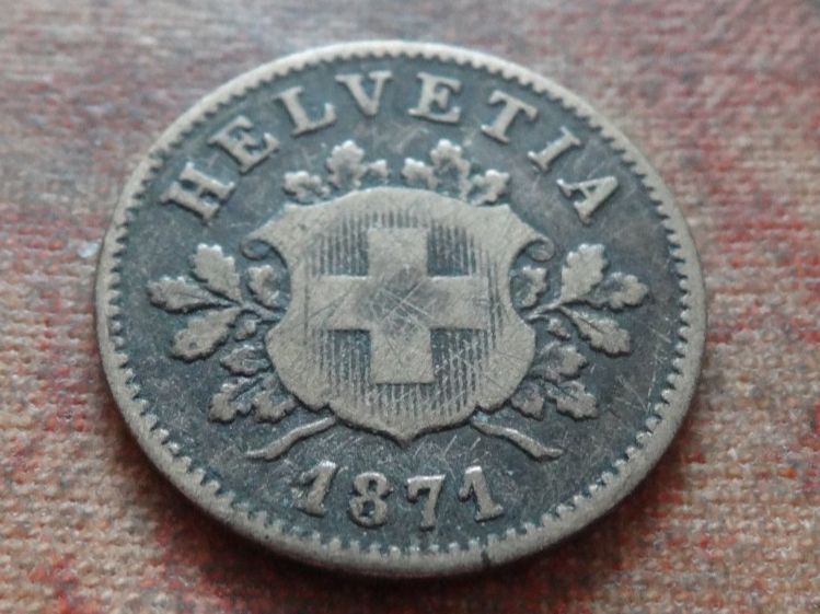 Tutti le monete: 10 Rp. 1871  (A) – Usato da Romanel-sur-Lausanne venduto da Swift13